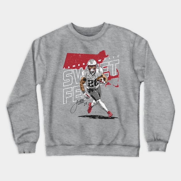 James White New England Player Map Crewneck Sweatshirt by Buya_Hamkac